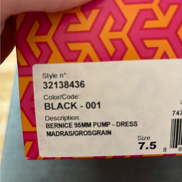 Tory Burch Bernice Black Leather Pumps - size 7.5 - Picture 4 of 5